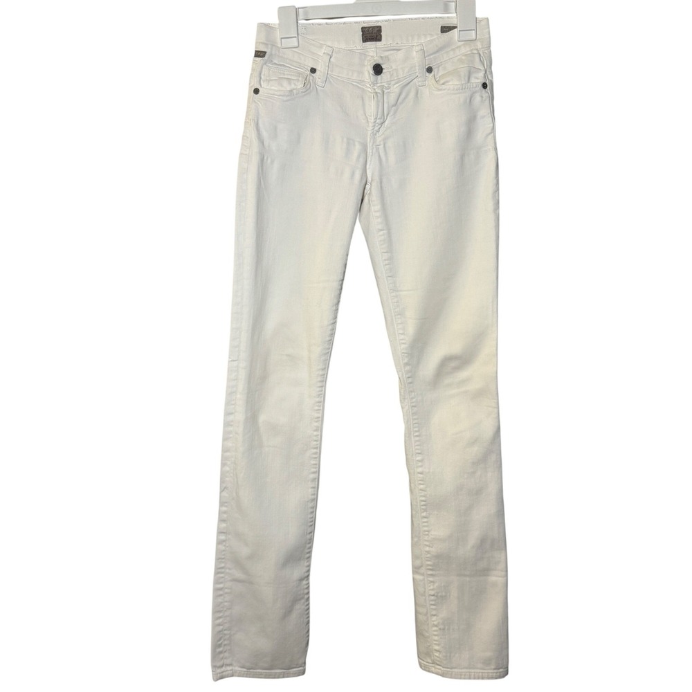 Citizens of Humanity Ava White Low Rise Straight Leg Jeans 1278-133 Size 25